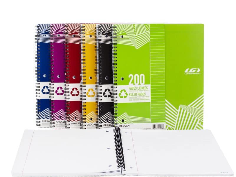 Cahier spirale ligné LG 200 pages