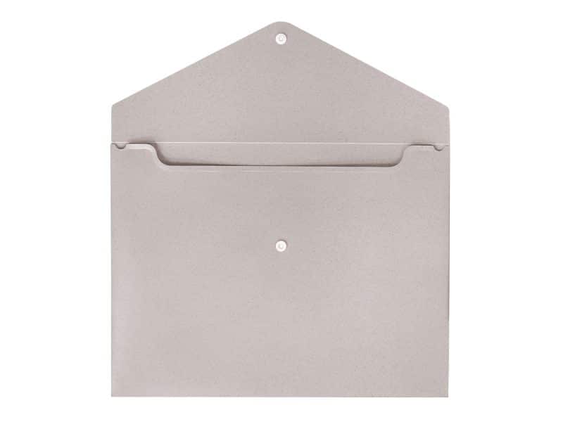 enveloppe à bouton plast. biodégradable gris