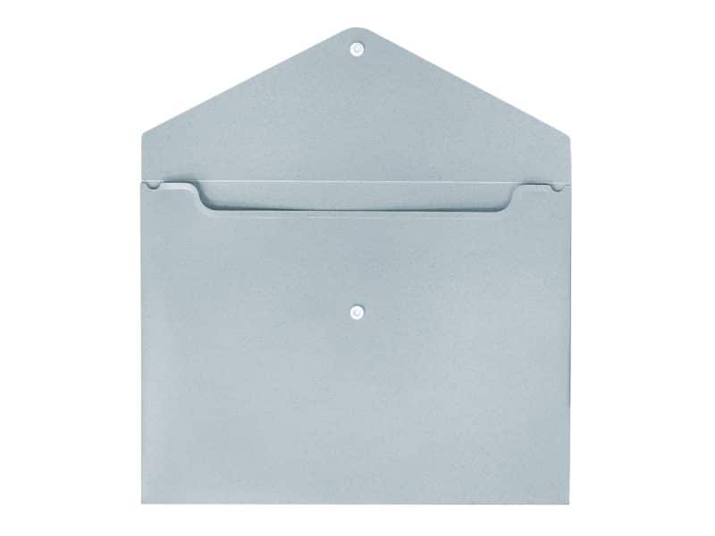 enveloppe à bouton plast. biodégradable bleu