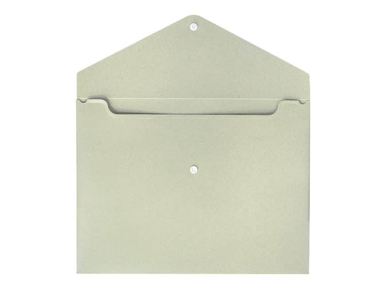 enveloppe à bouton plast. biodégradable vert