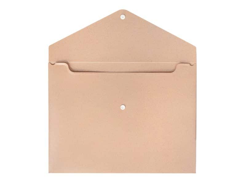 enveloppe à bouton plast. biodégradable rose