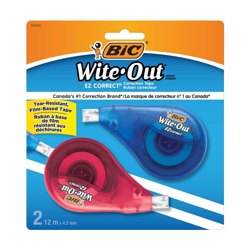 Paquet de 2 correcteurs Bic wite-out