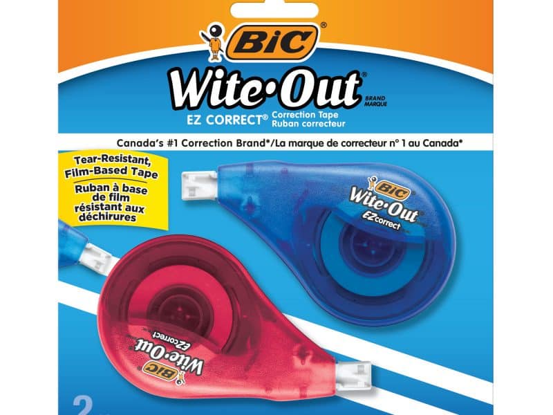 Paquet de 2 correcteurs Bic wite-out