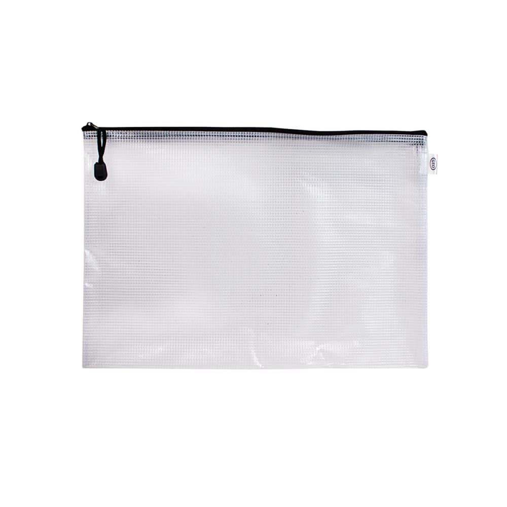 Enveloppe de plastique blanche avec fermeture à glissière