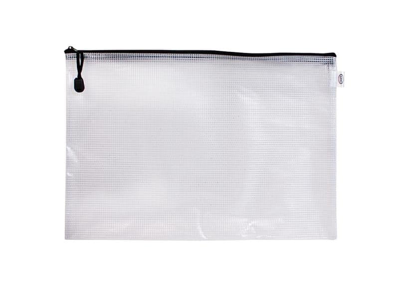 Enveloppe de plastique blanche avec fermeture à glissière
