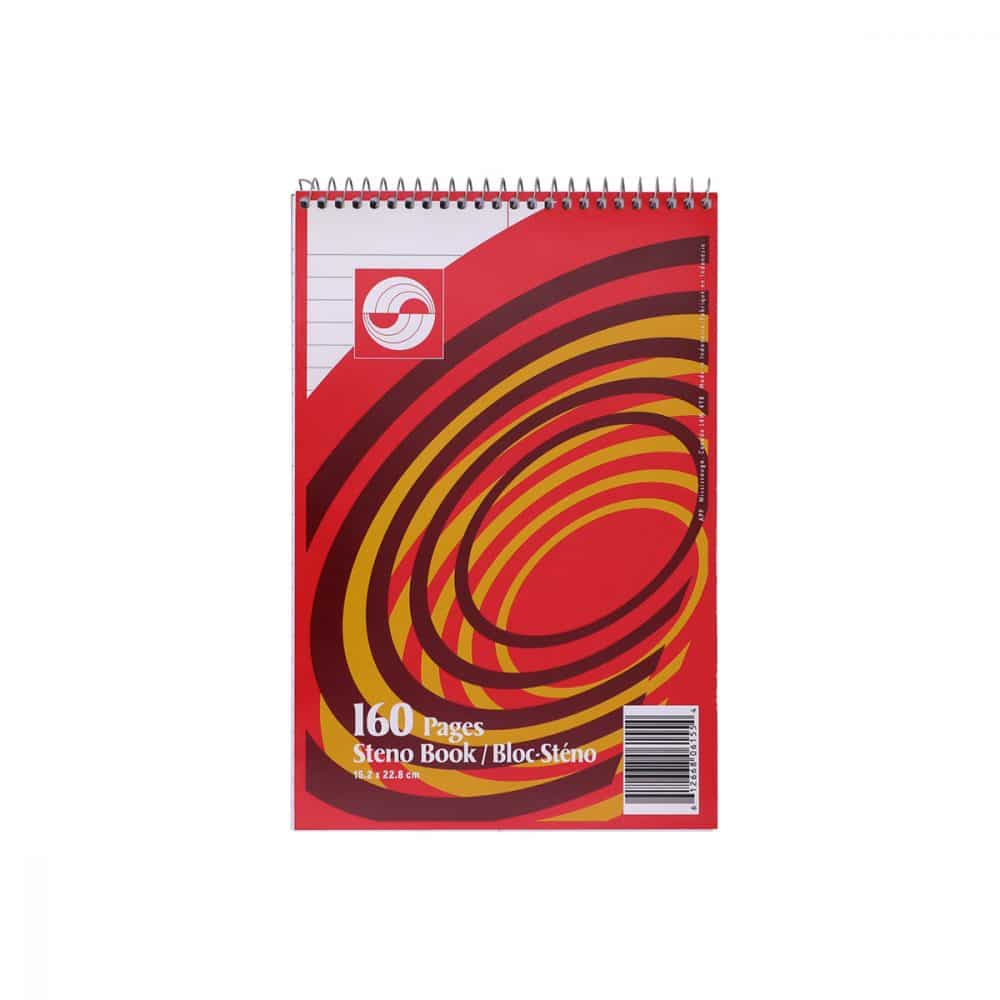 Cahier steno ligné, 6"x9", 160 pages