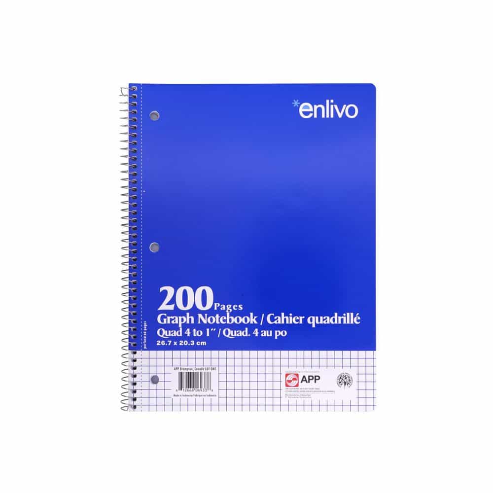 Cahier quadrillé 200 pages quadrillé 4 carré/po