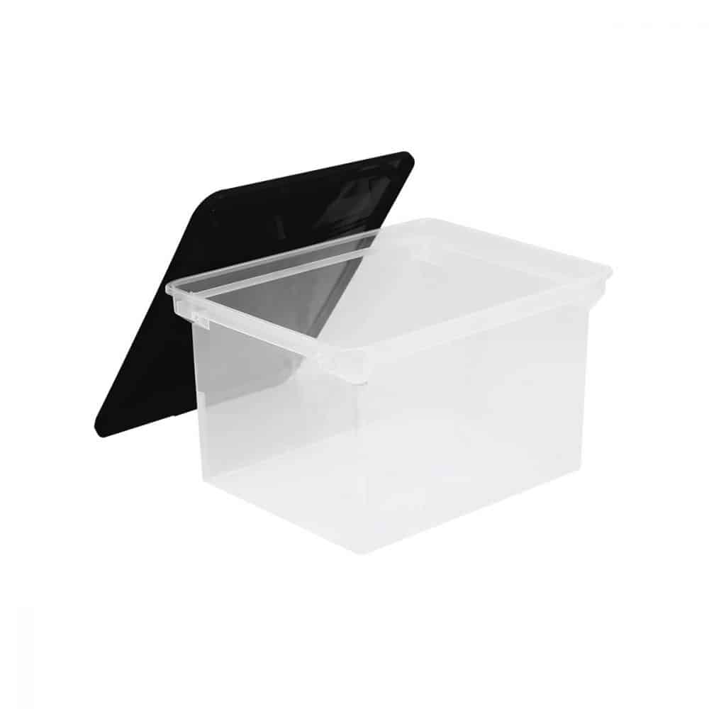 boite entreposage lettre/legal plastique transparent
