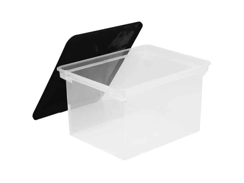 boite entreposage lettre/legal plastique transparent