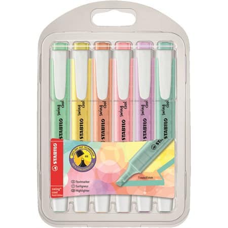 6 surligneurs Stabilo Swing Cool Pastel #1