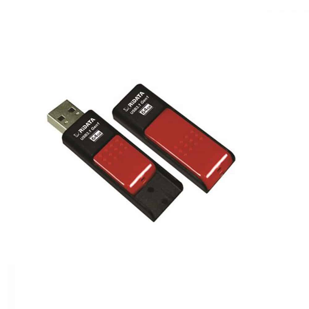 Clé USB Ridata 64 Go noir et rouge