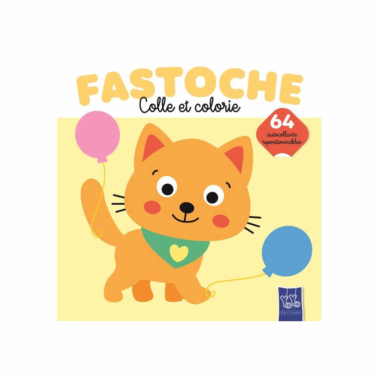 Fastoche colle et colorie Le chat