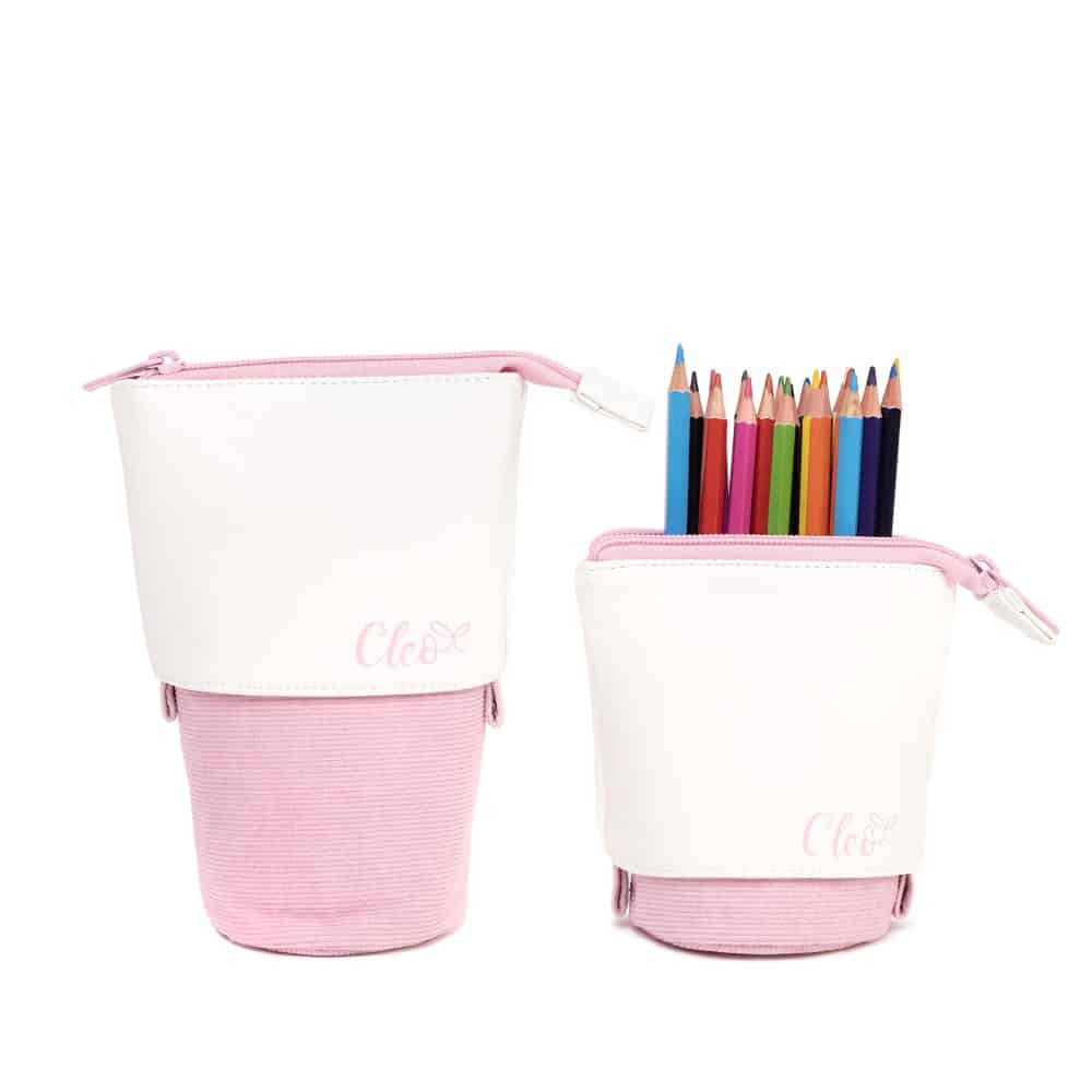 Étui à crayons rétractable Cléo - rose