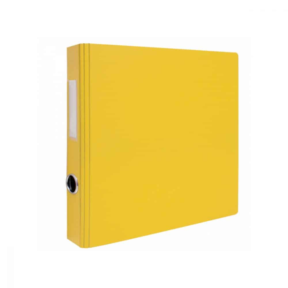 Reliure robuste à anneaux Geo Ring 1.5 po - jaune