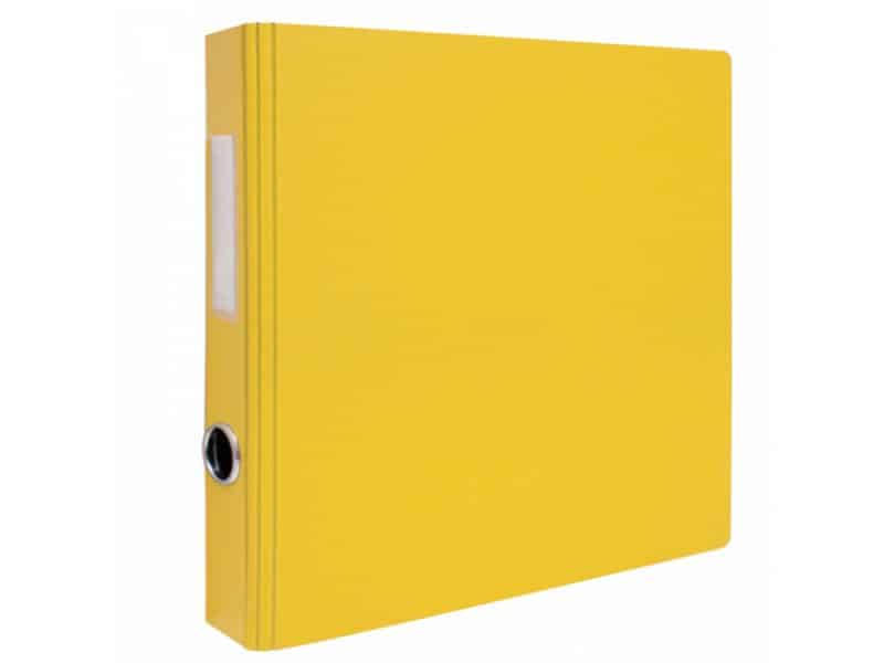 Reliure robuste à anneaux Geo Ring 1.5 po - jaune
