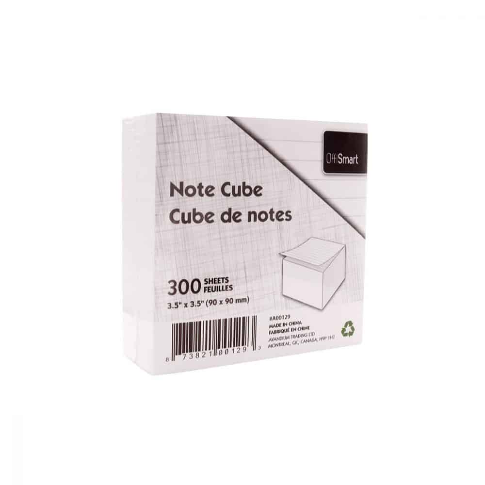 Cube de papier ligné, 300 feuilles
