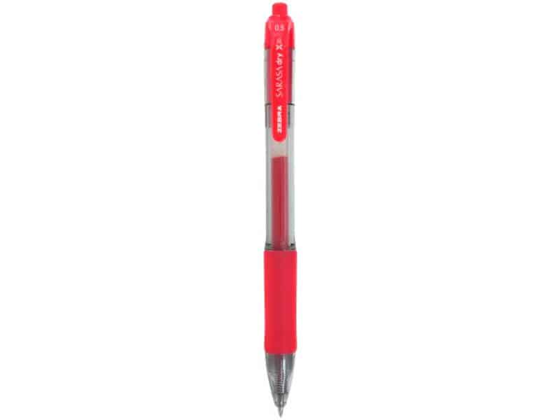 Stylo à bille roulante rétractable Sarasa 0.5 - rouge