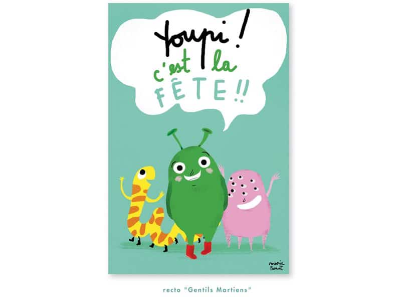 Cartes invitations Martiens