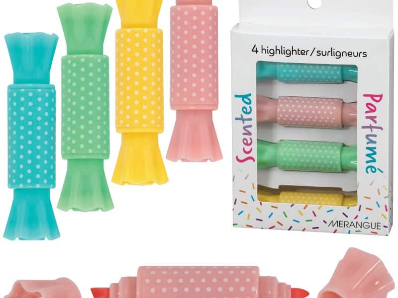 Paquet de 4 surligneurs parfumés double pointes