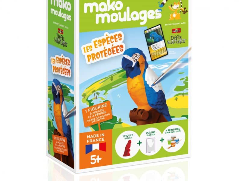 Mako-moulage Ara bleu