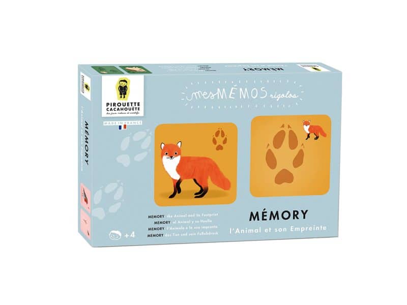 Jeu Mémory l'animal et son empreinte