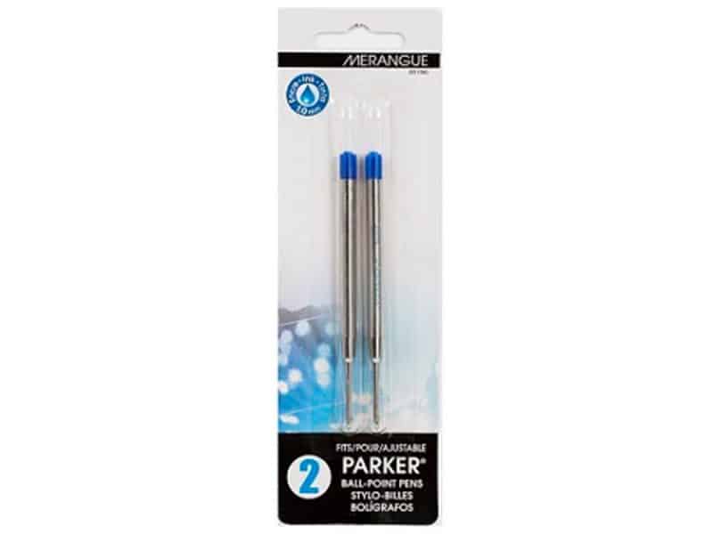 Paquet de 2 refill bleu medium Merangue - Compatible Parker