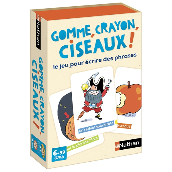 Jeu Gomme, crayon ,ciseaux