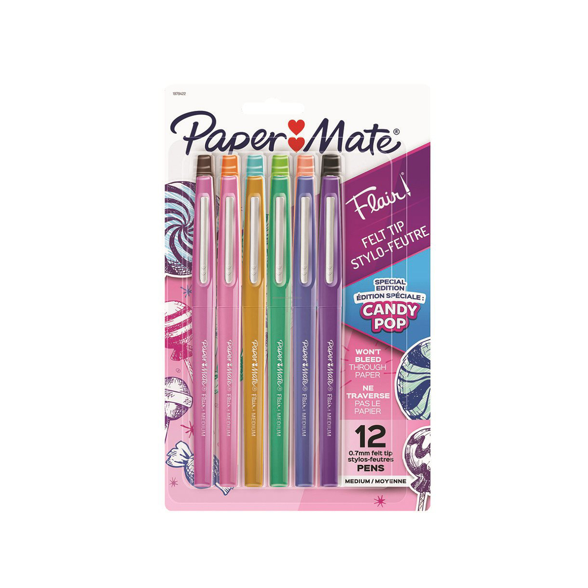 Stylos feutre Flair pqt de 12 ass