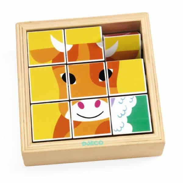 Casse-tête Animoroll 3 puzzles 9 pces dans un cadre en bois