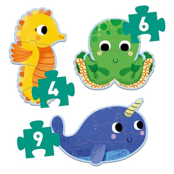 Primo puzzle Dans la mer 4-6-9 pces – Image 2