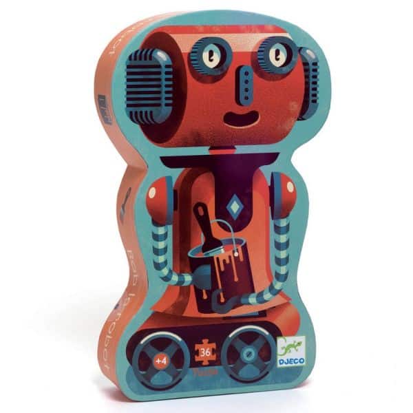 Puzzle silhouette Bob le robot  36 pces