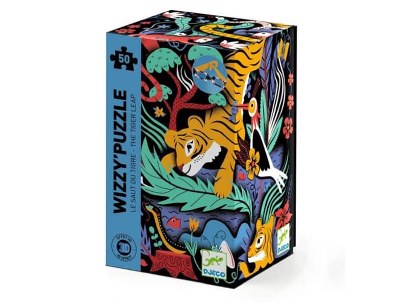 Casse-tête Vision 3D Le saut du tigre 50 morceaux