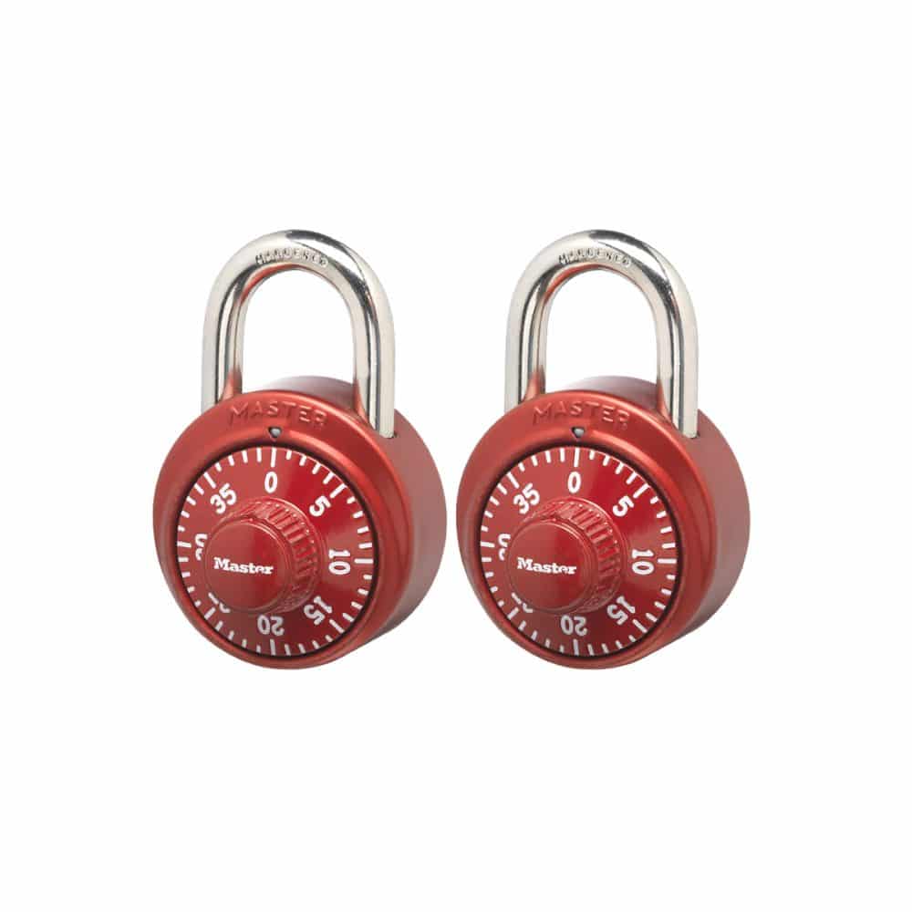 Paquet de 2 cadenas Masterlock 1530T couleurs variées