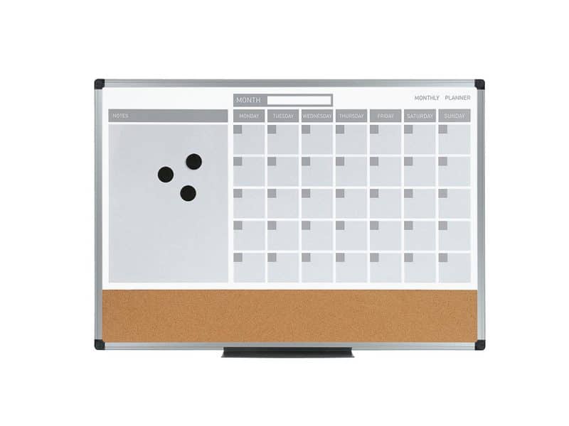 Tableau de planification mensuelle combinée 3 en 1