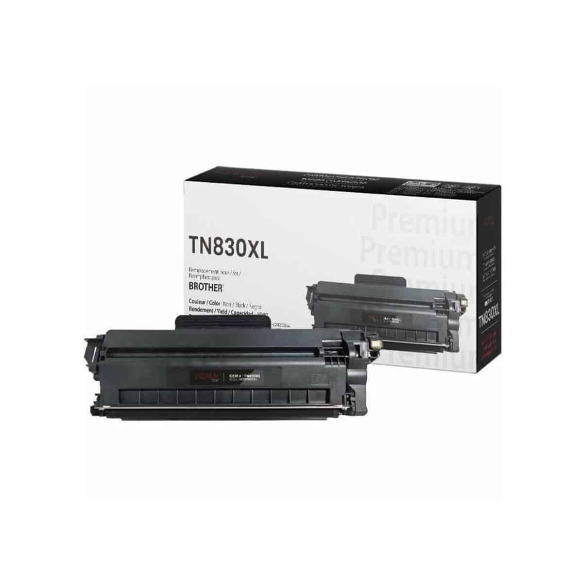 Cartouche de toner compatible avec Brother TN 830xl