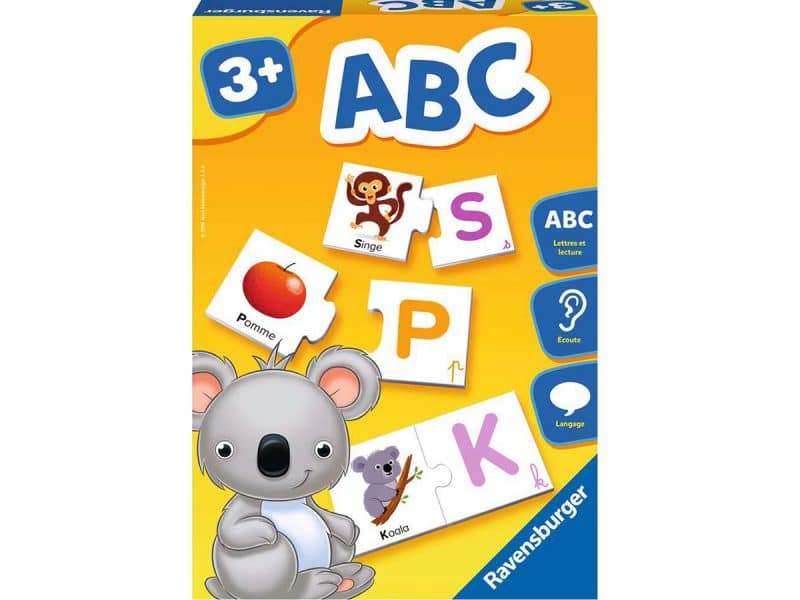 Jeu casse-tete A,B,C pour 3 ans