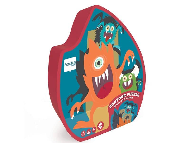 Scratch Casse-tete contour Monstres 40 pces