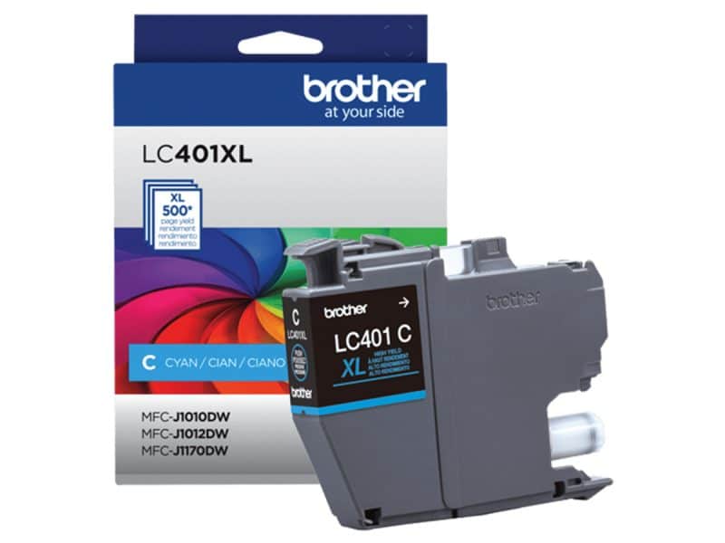 Cartouche jet d'encre Brother LC401XL cyan