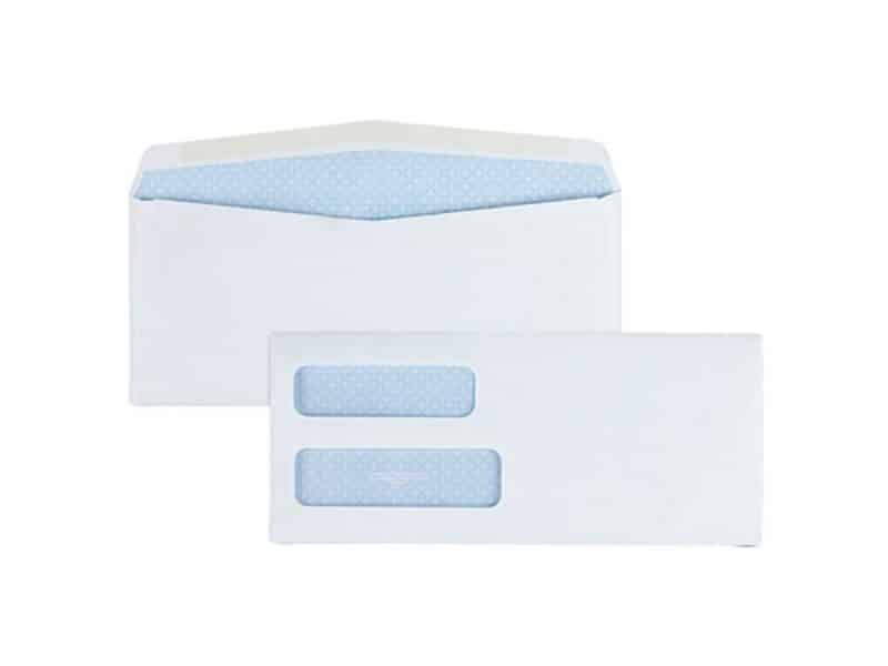 Enveloppe de sécurité à fenêtre double bande gommé