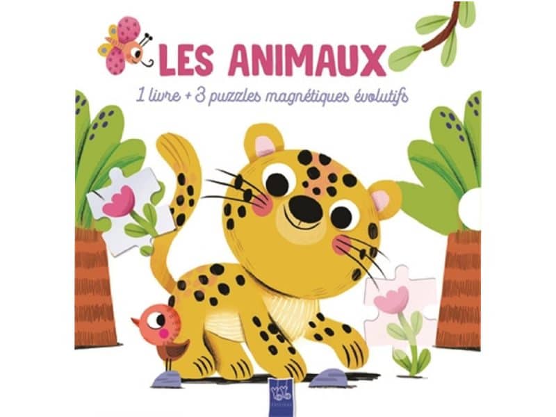 Les animaux 1 livre + 3 puzzles magnétiques évolutifs