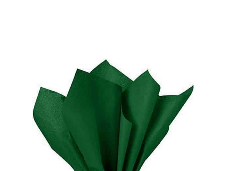 20 feuilles de papier de soie vert