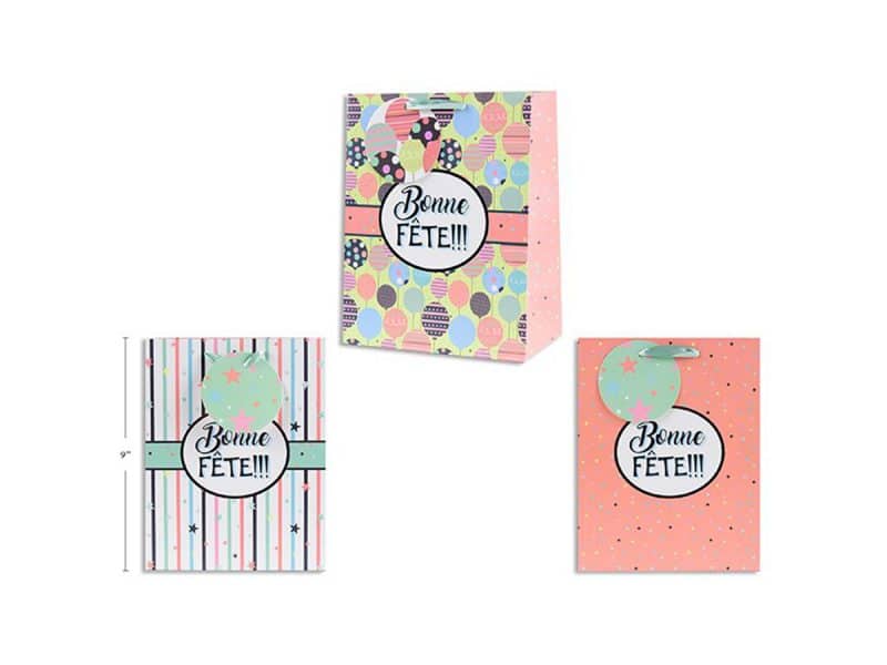 Sac cadeau Bonne fete large 9 x 12