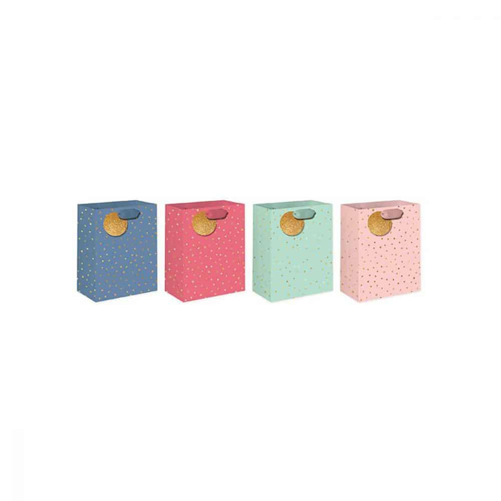 Sac cadeau XL Polka 32x42x11,5 cm couleurs assorties