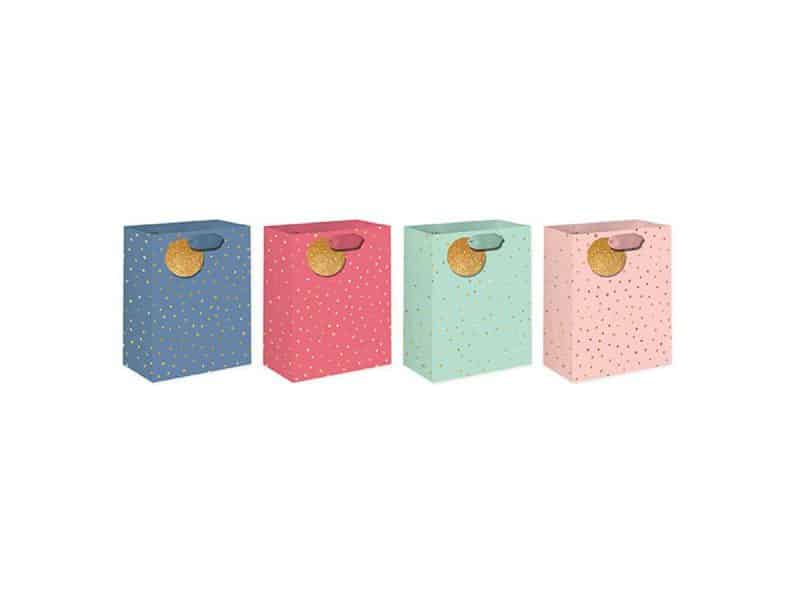 Sac cadeau XL Polka 32x42x11,5 cm couleurs assorties