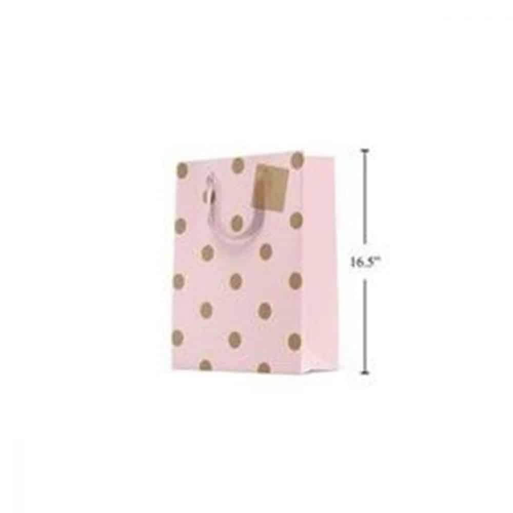 Sac cadeau jumbo Picot rose ,or