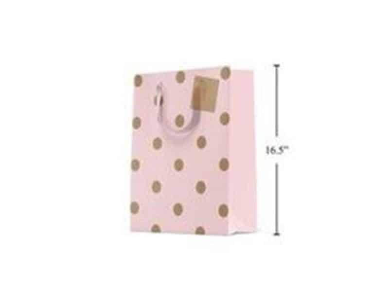Sac cadeau jumbo Picot rose ,or