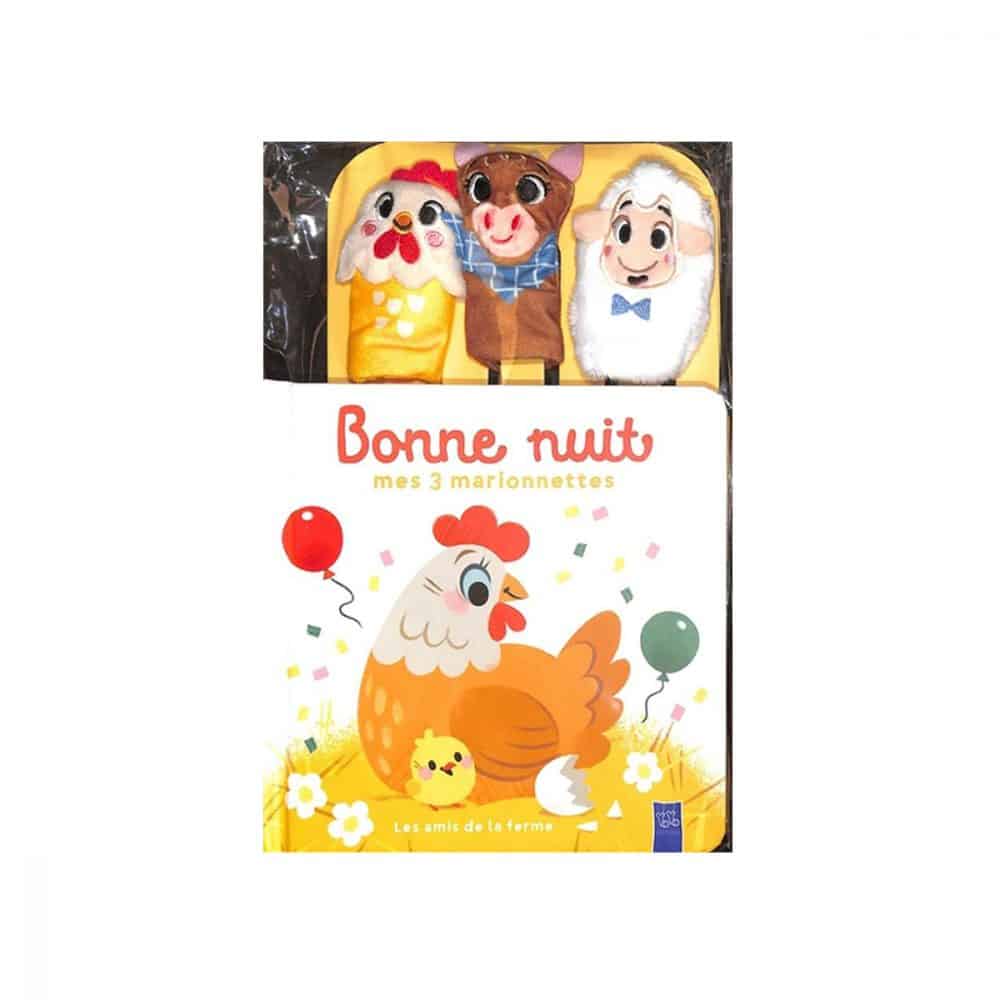 Bonne nuit mes 3 marionnettes Les amis de la ferme