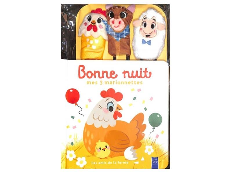 Bonne nuit mes 3 marionnettes Les amis de la ferme