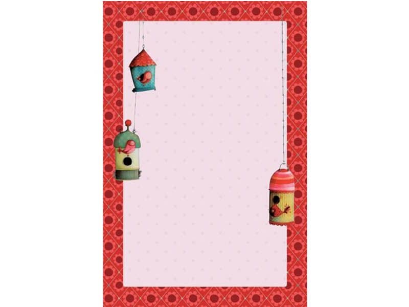 Tablette de notes magnétique Maison d'oiseaux