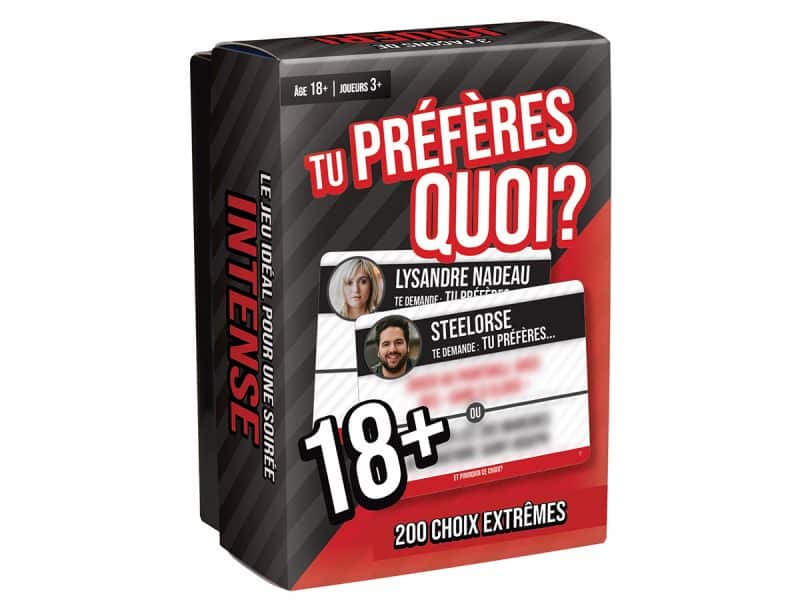 Jeu Tu préfères quoi? 18 ans et plus